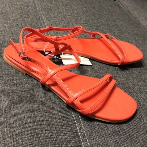 a new day Shoes - A New Day Kaia Strappy Sandals Coral Red 6